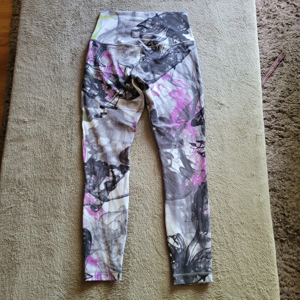 Lululemon Throwback Print Align High-Rise Pant 25" Unicorn Throwback White 6 - Picture 5 of 11